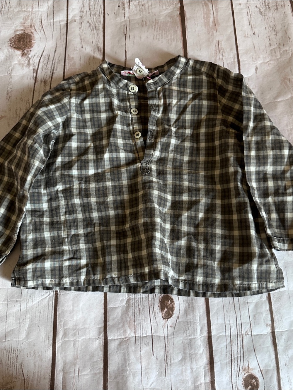 Bonpoint plaid blouse vguc size 12 months